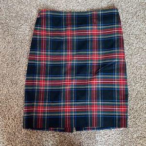 JCrew Size 2 Plaid Pencil Skirt